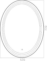 Зеркало AZARIO VIGO 570х770 c подсветкой и диммером, сенсорный выключатель (LED-00002522)