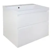 Комплект тумба Azario Velluto 70 700х450х660 подвесная, с раковиной Slim 70, белый матовый (CS000886