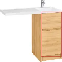 Фасад для тумбы Aquaton Лондри 40 Дуб Сантана (1A274901LH0C0)