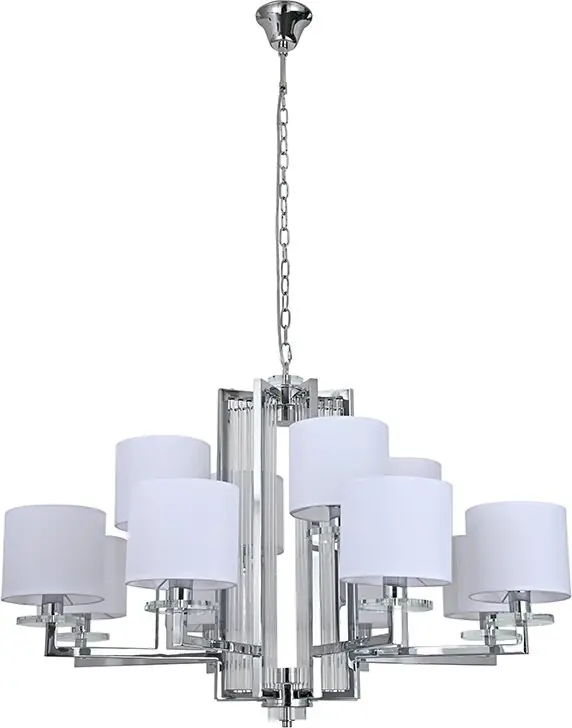 Подвесная люстра Newport 35408+4/C chrome без абажуров