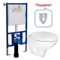 Сет: Инсталляция LORANTO + Унитаз подвесной PROJECT в комплекте с быстросъемным сиденьем микролифт (