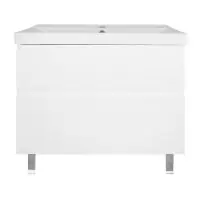 Комплект тумба Мила 80Н 815х470х870 напольная, с раковиной Tempo 80 (CS00091366)