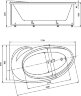 Ванна акриловая AZARIO PAOLINA асимметричная 170*97 см, левосторонняя (AV.0072170)
