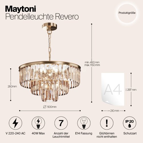 Подвесная люстра Maytoni MOD085PL-07BS
