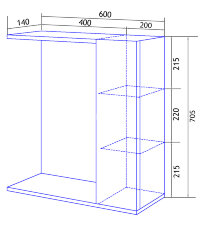 Зеркало-шкаф Loranto Дина 60, 600х700х140 правосторонний, белый (CS00049718)