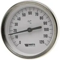 Термометр биметаллический F+R801 OR 100mm 0-120°C G1/2 75mm	