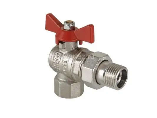 Кран шаровой с накидной гайкой угловой 1/2" баб. VALTEC