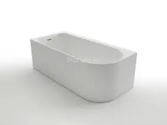 Ванна акриловая Azario LUTON 1700x800x580 пристенная, в комплекте с сифоном и металлической рамой, л