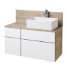 Тумба под раковину AQUATON Мишель 100 подвесная, дуб эндгрейн, белый (1A244101MIX40)