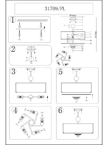 Потолочная люстра Newport 31709/PL