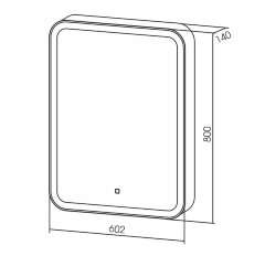 Зеркало-шкаф AZARIO Фиджи 60 602х800х140 c подсветкой и диммером, сенсорный выключатель (LED-0000236
