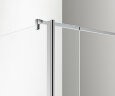 Душевая перегородка Azario CHICAGO 900х1950 прозрачное стекло 8 мм, подвижная доп.перегородка 30 см, цвет профиля серебро (AZ-NAR6321 900)