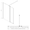 Душевая перегородка Azario CHICAGO 900х1950 прозрачное стекло 8 мм, подвижная доп.перегородка 30 см, цвет профиля серебро (AZ-NAR6321 900)