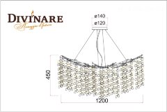 Подвесная люстра Divinare 3134/01 SP-14