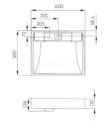 Раковина AQUATON Рейн 60 (1A72103KRW010)