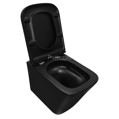 Унитаз подвесной Azario Teramo 490х345х355 (квадратный) безободковый с системой антивсплеск (Торнадо