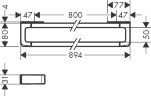 42833000 Axor Universal Accessories Полотенцедержатель и рейлинг 800 mm, наружный размер 894mm