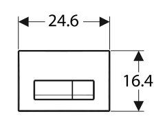 Кнопка смыва Geberit Delta50 двойной смыв, пластик, цвет черный (115.119.DW.1)