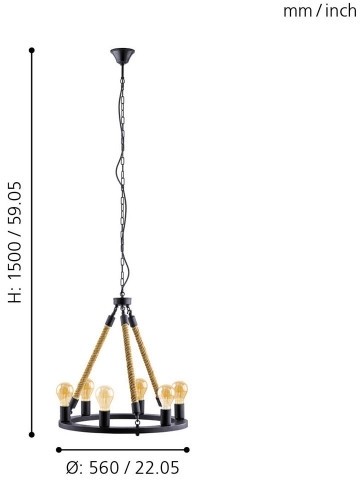 Подвесная люстра Eglo 49694