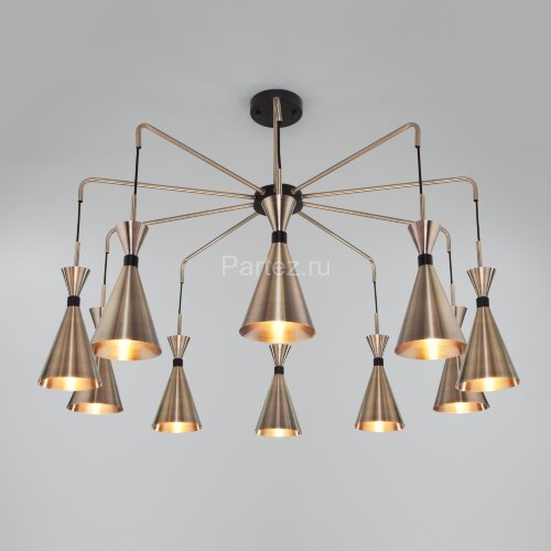 Потолочная люстра Bogate's 316/10 латунь / черный