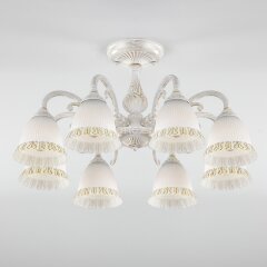 Потолочная люстра Eurosvet 60107/8 белый с золотом