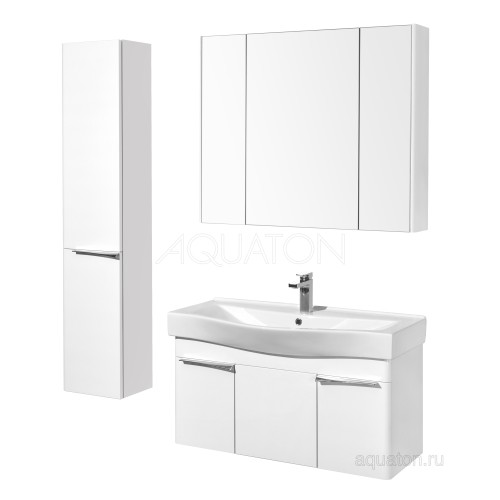 Тумба под раковину AQUATON Беверли 100 подвесная, белая (1A236701BV010)
