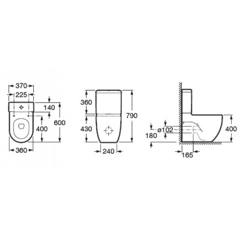 Бачок Roca MERIDIAN-N, нижний подвод, двойной слив 3/4,5л (7.3412.4.200.0)