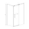 Душевое ограждение Azario VANCOUVER 900х1200х2000 R БЕЗ ПОДДОНА прозрачное стекло 8 мм, цвет профиля серебро (AZ-NKF1131-R 900)
