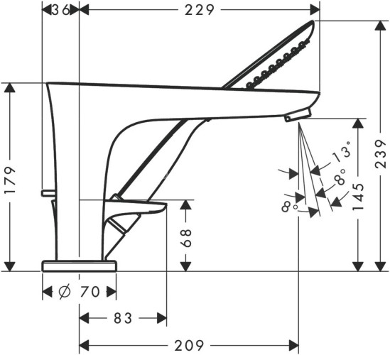 Hansgrohe 15432400 PuraVida Смеситель монтаж на край ванны, на 3 отверстия, 1/2