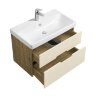 Тумба под раковину AQUATON Оливия 80 Бежевый/Дуб веллингтон (1A283101OLVG0)