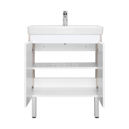 Тумба под раковину AQUATON Сканди 70 Doors универсальная, Белый/Дуб Верона (1A278901SDB20)