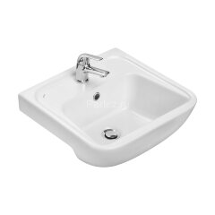 Раковина подвесная Santek "Лонги-50" 500х420х195 фарфор, 1 отверстие под смеситель, белая (1.WH50.1.