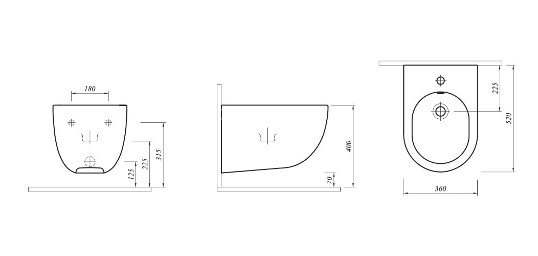 Биде подвесное Kale ZERO (310200900022)