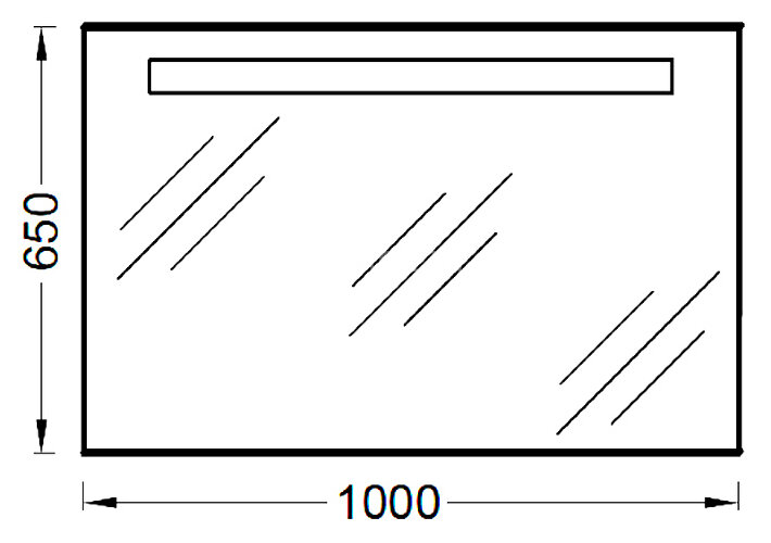 Зеркало Jacob Delafon Parallel 1000х650 с подсветкой, подогревом и ИК-выключателем (EB1416RU-NF)