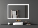 Зеркало AZARIO Fantasy 1000х700 с подсветкой, сенсорный выключатель с функцией диммера, в алюминиево