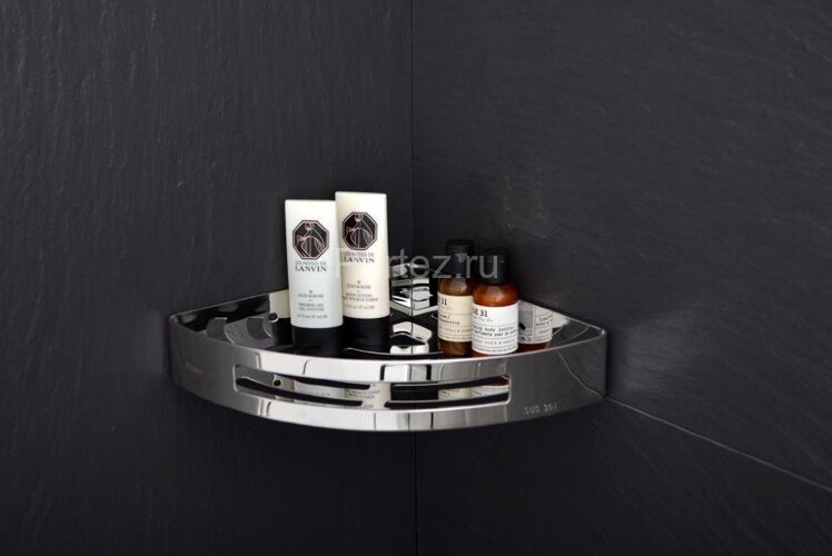 Полка угловая Fixsen Hotel одноэтажная, хром (FX-31003A)