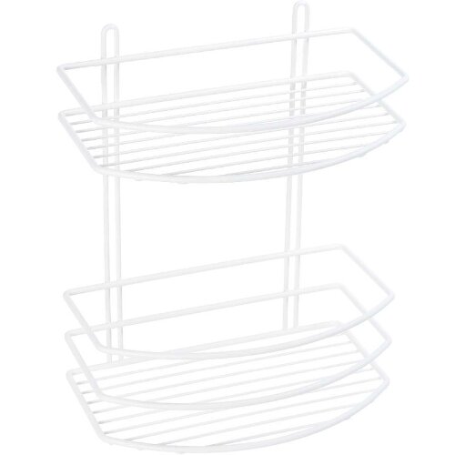 Полка корзина Fixsen, двухэтажная, белая (FX-720W-2)