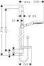 27654000 Raindance Select S Shower set 120 3jet P with shower bar 65 cm, powder rain