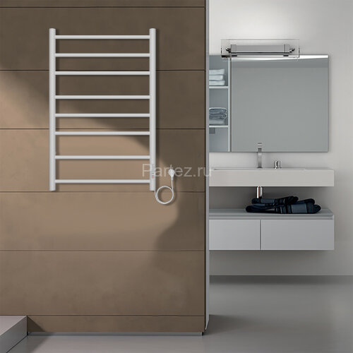 Полотенцесушитель электрический AZARIO PARMA 500/800 8 секций, диммер справа, белый (AZ10858W)