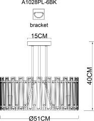 Потолочная люстра Arte Lamp A1028PL-6BK