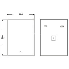 Зеркало AZARIO Алмина 600х800 c подсветкой и диммером, сенсорный выключатель (ФР-1541)