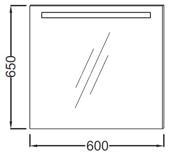 Зеркало Jacob Delafon Parallel 600х650 с подсветкой, подогревом и ИК-выключателем (EB1411RU-NF)