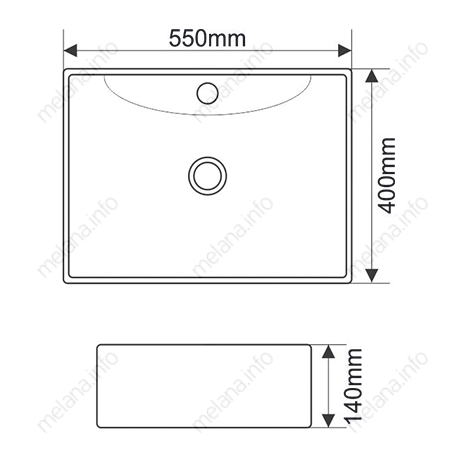 Накладная раковина melana mln-7819