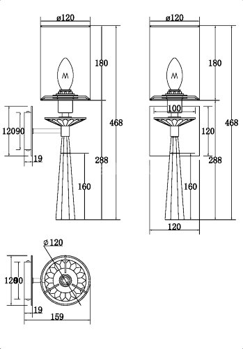 Бра Maytoni MOD224WL-01BS