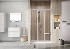 Душевая дверь Ravak Supernova раздвижная 121х188, толщина полотна 3мм универсальная, цвет профиля белый