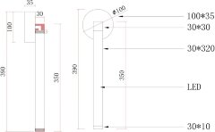 Бра Kink Light 08456W,19