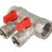 Коллектор с отсекающими кранами 1"х2х3/4"ЕК VALTEC