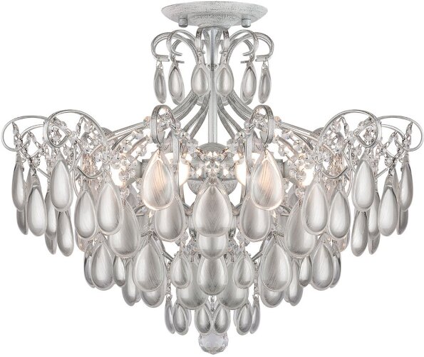Потолочная люстра AM Group MONICA PL6 SILVER