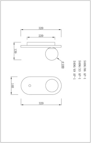 Настенный светильник Divinare 5406/06 AP-1