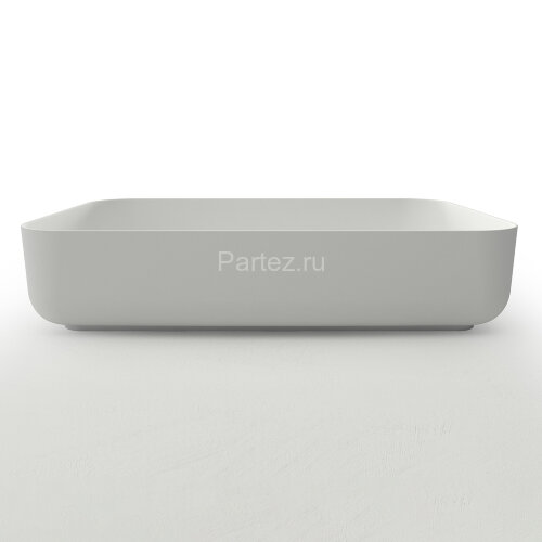 Раковина AZARIO 600x400x130 накладная из искусственного камня, белая матовая (AZ-1358S)